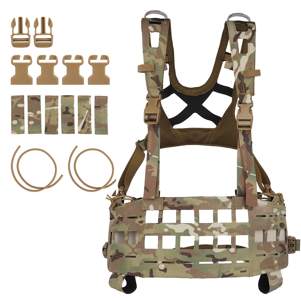 Imagem -06 - Leve Tactical Hunting Vest mc Camo Leve Molle Peito Rigs Treinamento de Raid Airsoft sf Spc