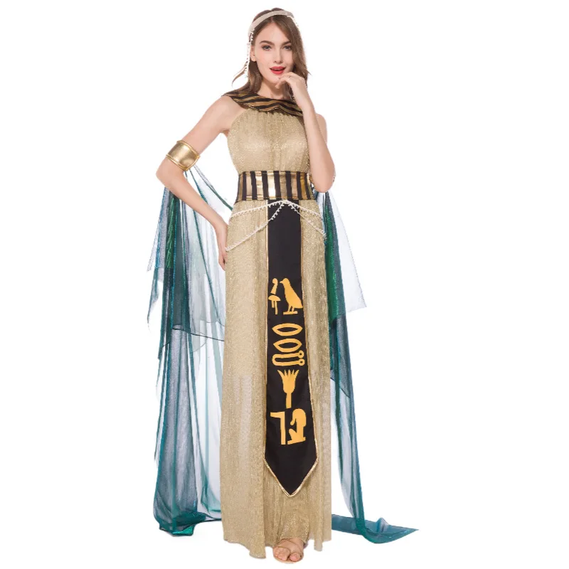 

Halloween Egyptian Pharaoh Costume Ancient Greek Queen Costume Greek God Cosplay Costume Couple Stretch Robe