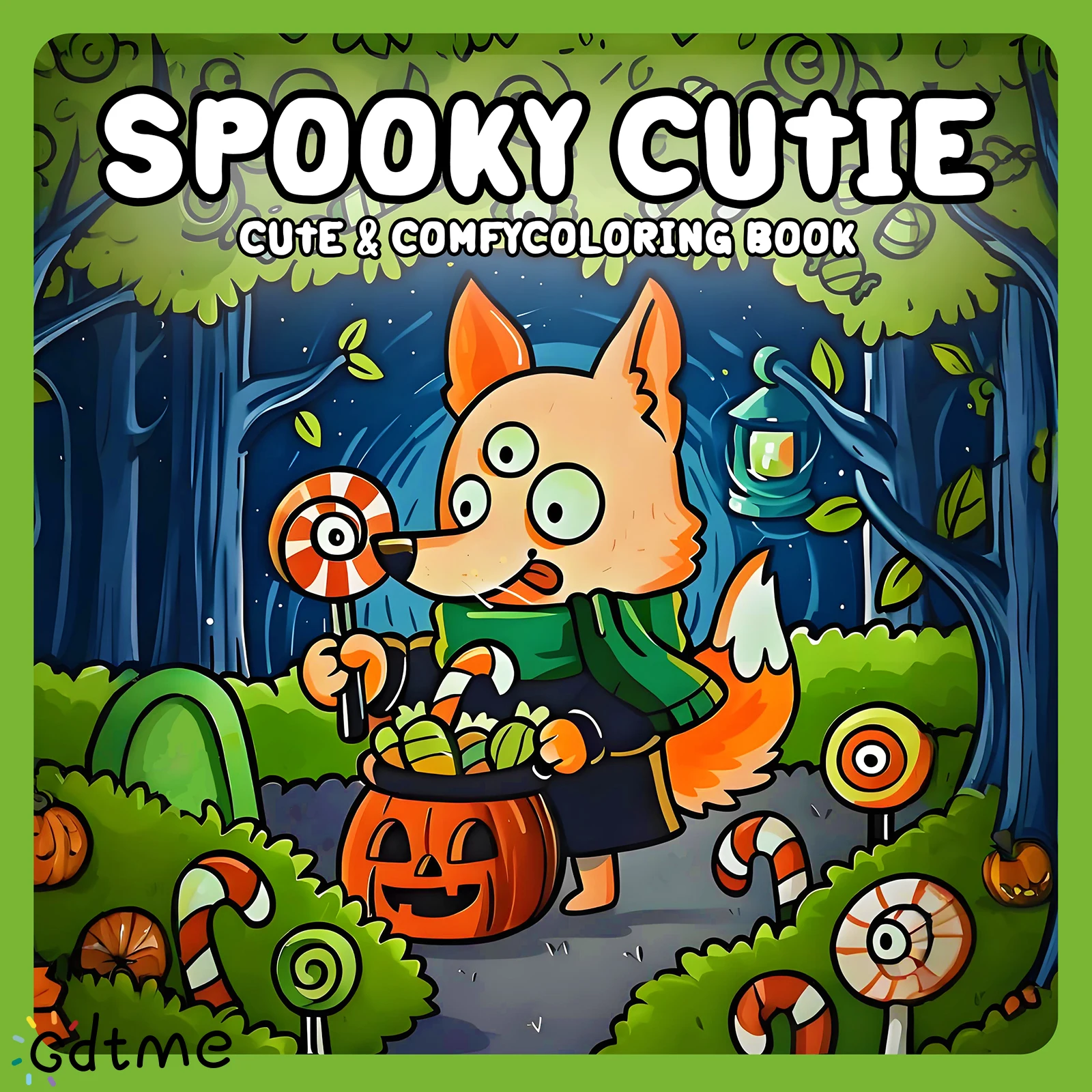 كتاب تلوين SPOOKY CUTIE للبالغين يتميز أنشطة يومية مريحة وجذابة للاسترخاء (تلوين المساحات المريحة)