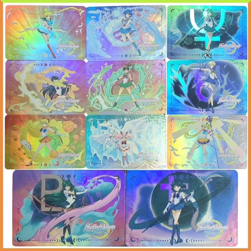 

Anime Goddess Story DIY ACG Foil Foil Refraction Game Collectible Cards Mizuno Ami Aino Minako Toys for boys Birthday Gift