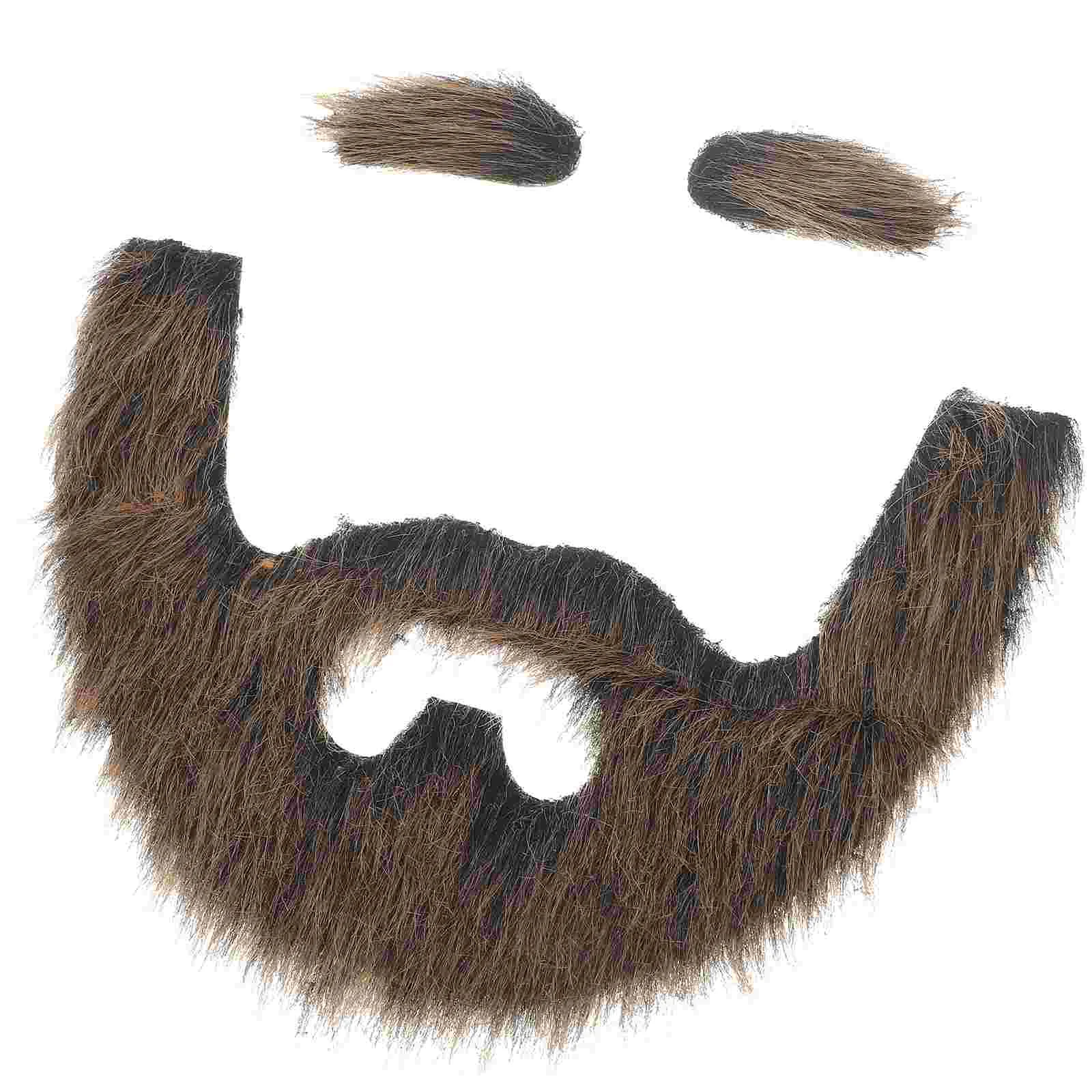 Accessories Simulated Fake Beard Man Mustache Costume J Cloth Dumber Faux Eyebrow Prop