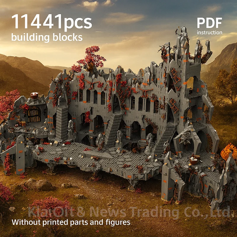 

DIY Сборочные кирпичи Архитектурная коллекция Развивающие игрушки Подарок Фэнтези Темная крепость Замок Модель Строительные блоки Набор