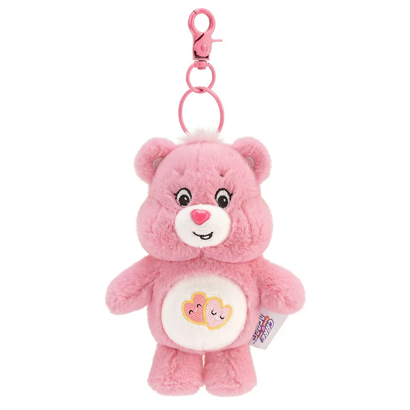 Llavero colgante de felpa Vocal de oso de cuidado auténtico, adorno de muñeca de bolso escolar, regalo de cumpleaños, decoración de pareja