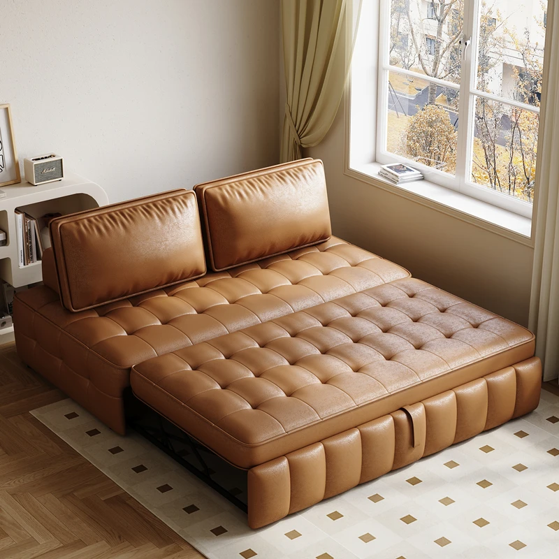 Small apartment living room study multi-functional folding sofa bed integrated dual-purpose movable balcony overnight