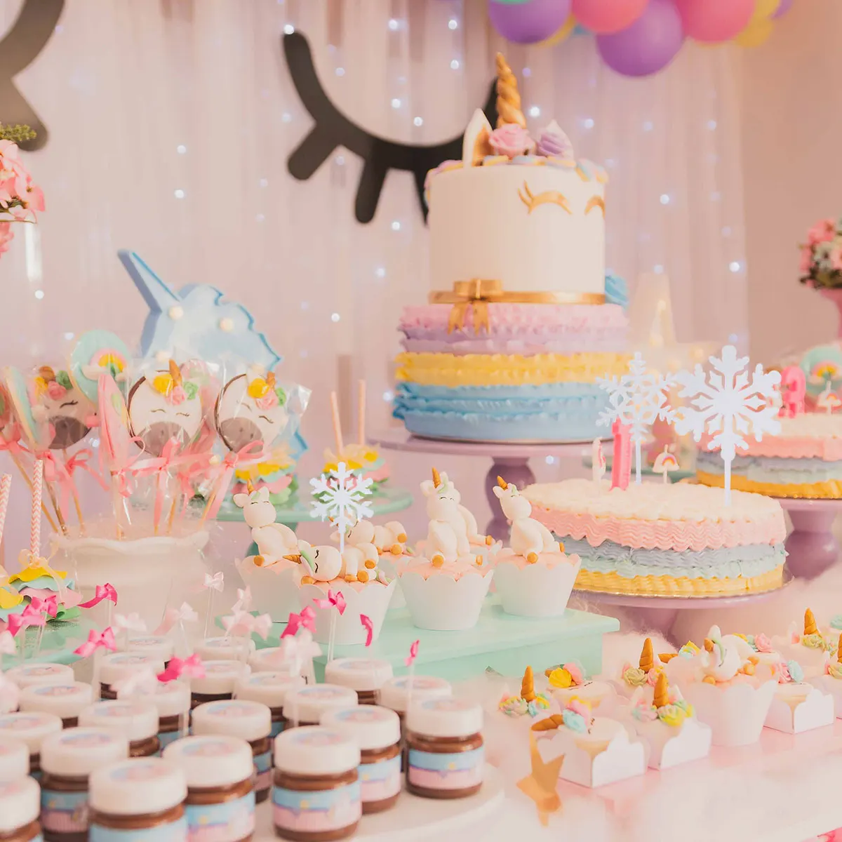 

12 PCS Christmas Snowflake s Cake Decoration Topper Decorations Winter Toppers Party Holiday Cupcake