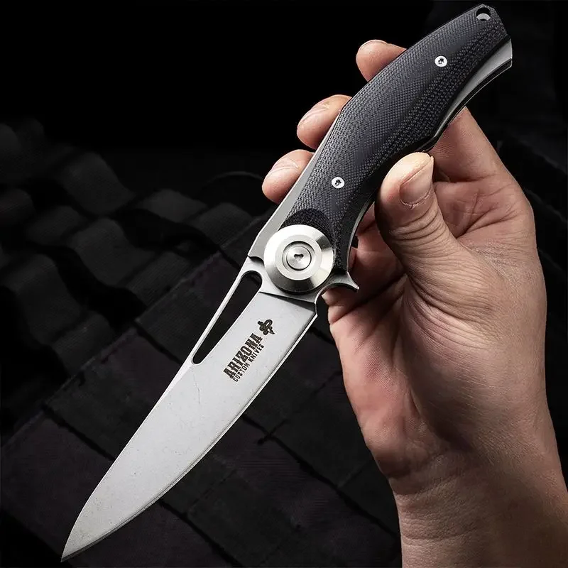 M390 steel high hardness folding outdoor knife sharp field survival portable knife self-defense tool