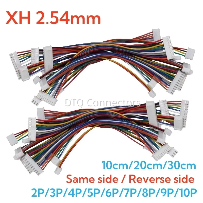 10PCS XH2.54 Electronic Wire Terminal Wire Double Head 10cm/20cm/30cm Cable 26awg Double Head Same side / Reverse side Connector