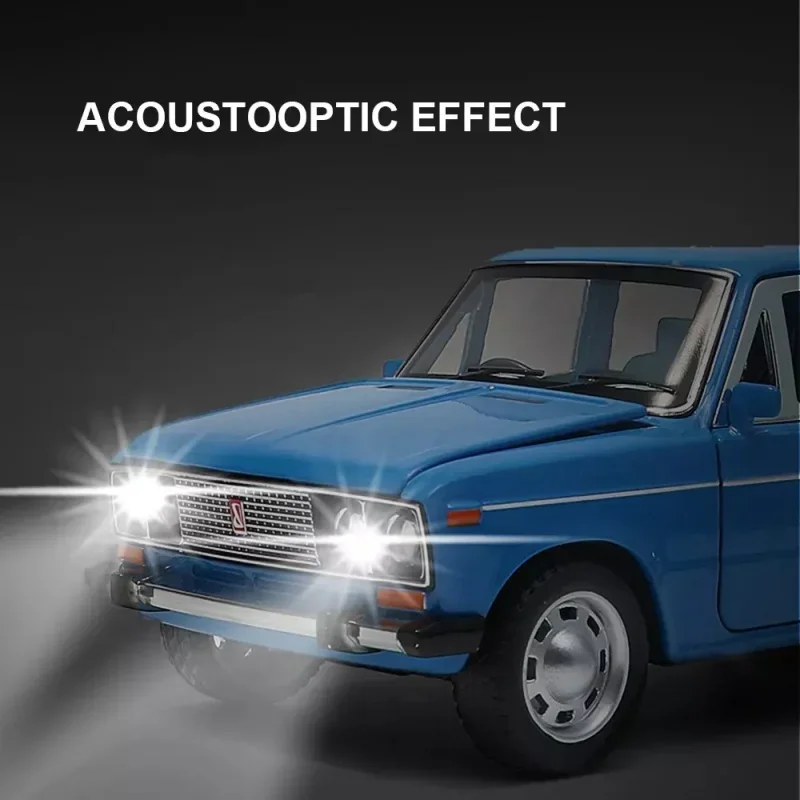 1:18 LADA Alloy Car Model Diecast Toys Vehicles Light & Sound Effect Car For Kids Birthday Gifts Cars Toys Boys