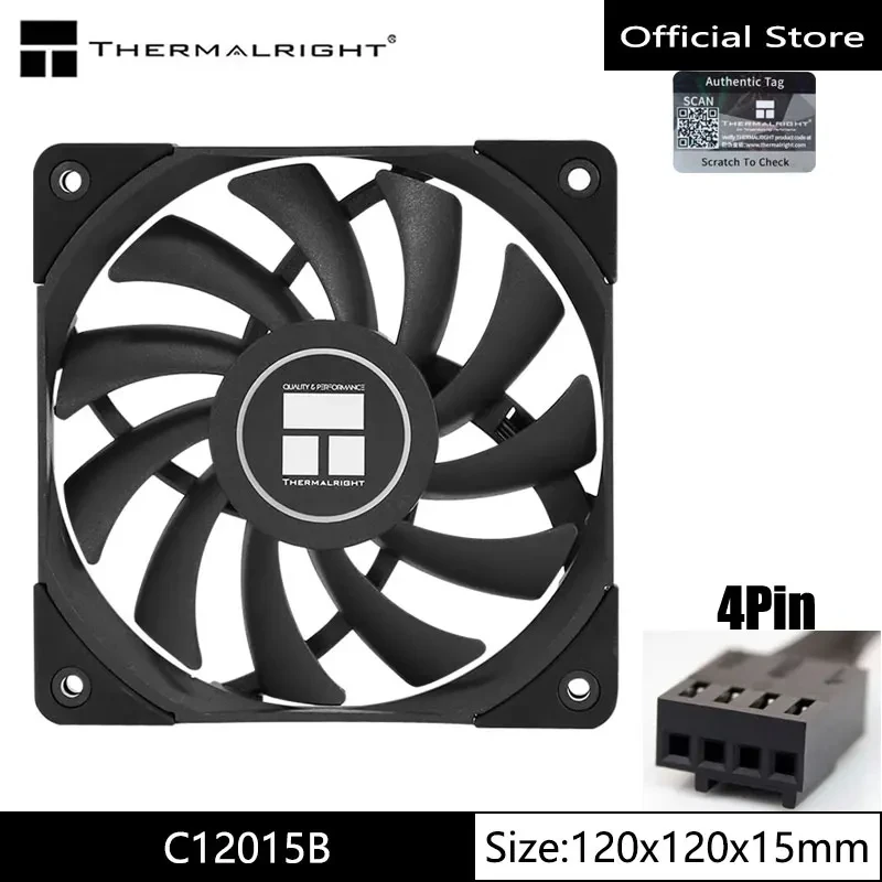 Thermalright TL-C12015 series CPU Cooling Fan 120x120x15mm 4pin PWM Computer Case Cooling Silent Fan Ultra-Thin Performance Fan