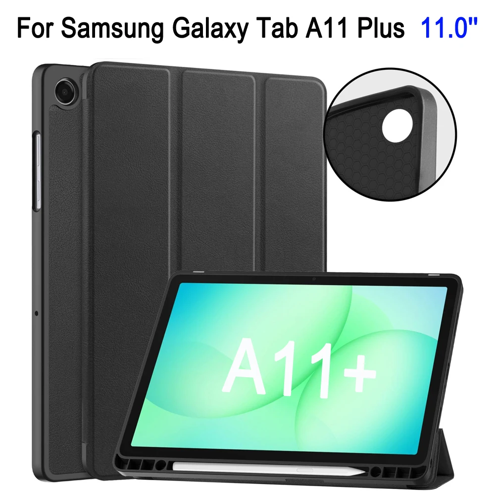 

Custer TPU 3-Fold Holder Tablet Cover For Samsung Galaxy Tab A11 Plus 11.0'', SM-X230 SM-X236B Tablet Case with Pen Tray