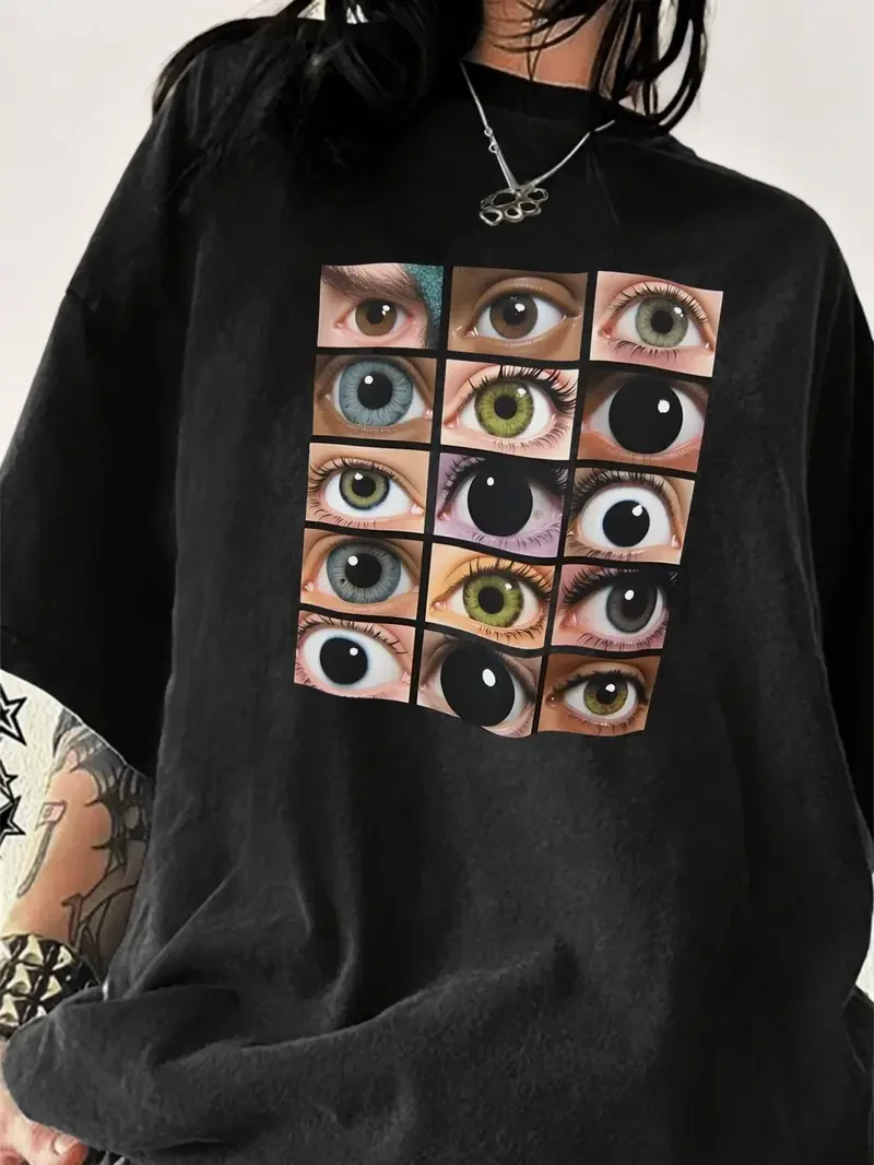 

Summer Harajuku Letter Graphic T Shirts Y2k Tops Ocean Animals Print Women Oversized T Shirt Streetwear Vintage Tee Clothing