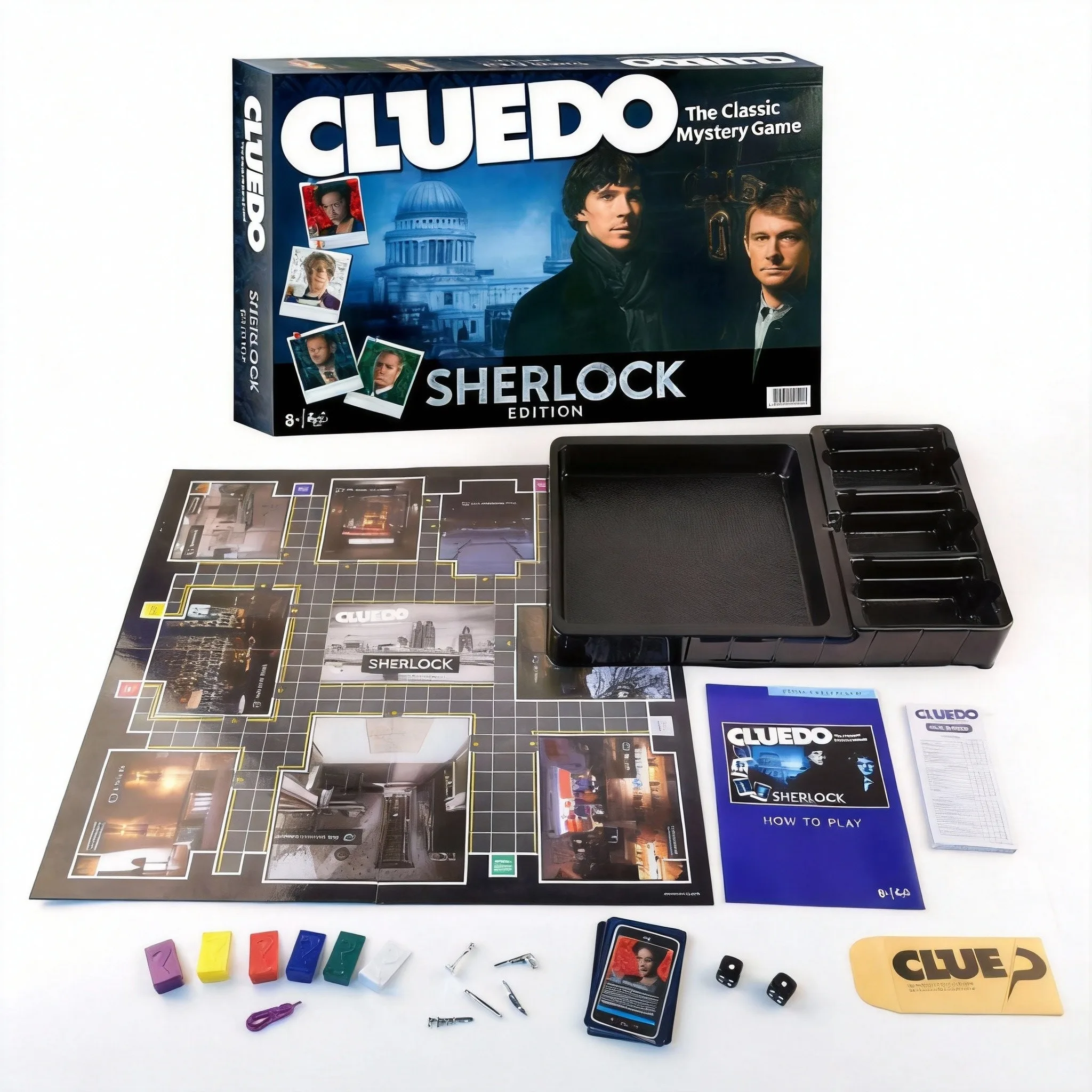 CLUEDO Edición Sherlock, Juego de Mesa Clásico de Misterio con 6 Suspectos, 6 Armas y 9 Habitaciones | Juego de estrategia familiar para 2-6 jugadores