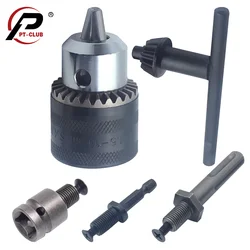 0.6-6mm Precise Drill Chuck Converter 3/8''-24UNF Thread Quick Change Adapter SDS-Plus Shank 1/4