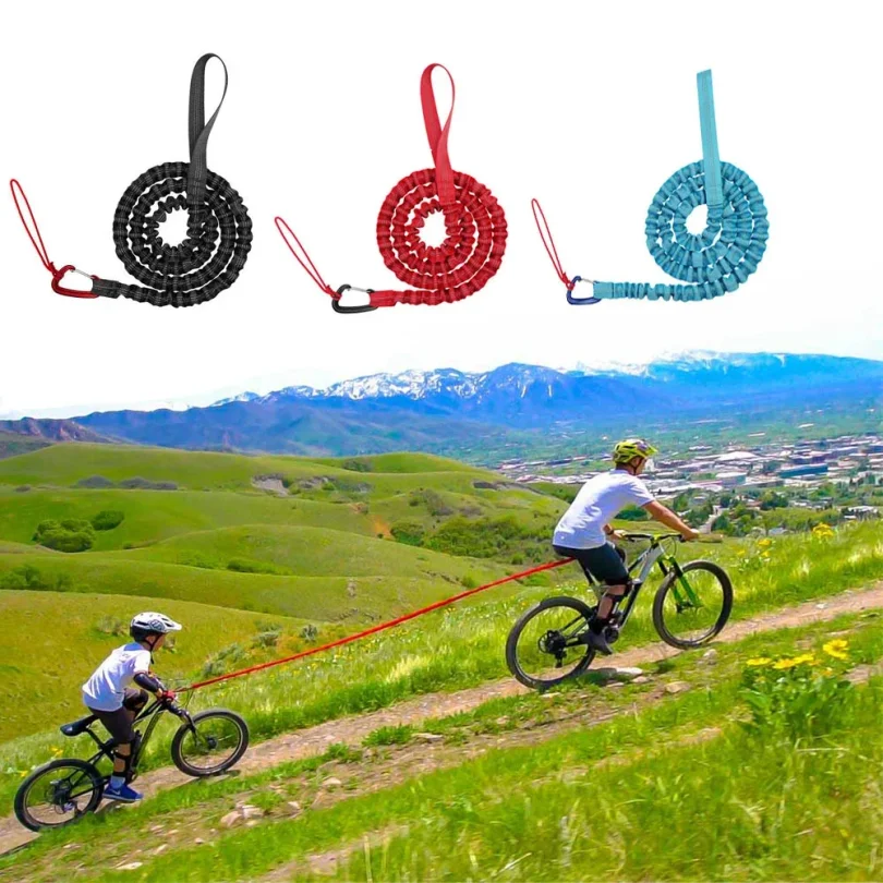 Cuerda de remolque para bicicleta, cuerda de tracción para bicicleta de montaña, cuerda de tracción para padres e hijos, práctica cuerda para remolque, ciclismo, venta al por mayor
