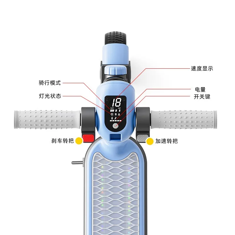 Children's Electric Scooter Two-wheeled Folding Portable Electric Scooter Bike Commercial Furniture Patinete Elétrico ZY40DDC
