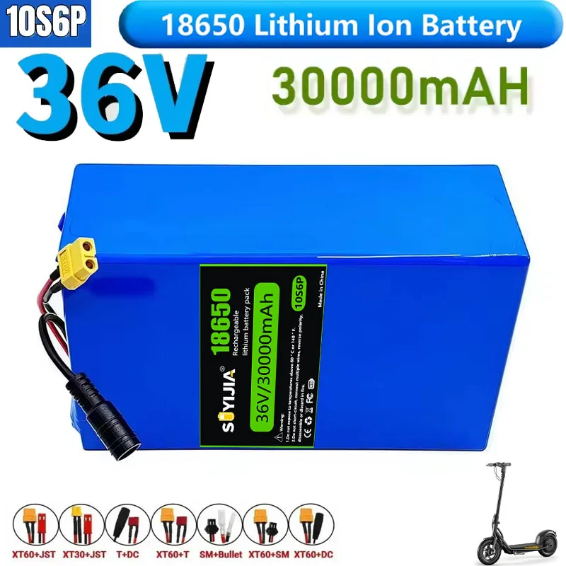 Batterie Lithium Dragon 36V 30Ah 10S6P Rechargeable Pour Scooter De Fauteuil Roulant De Vélo Électrique