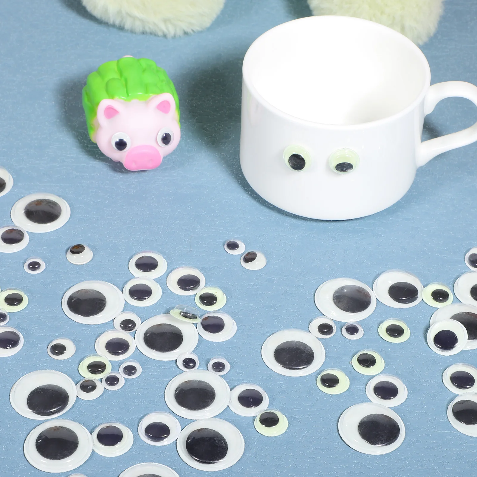 

120Pcs Glow in The Dark Googly Eyeballs Plastic Craft Eyes Safe Self Adhesive for Handmade DIY Puppets Stuffed Animals