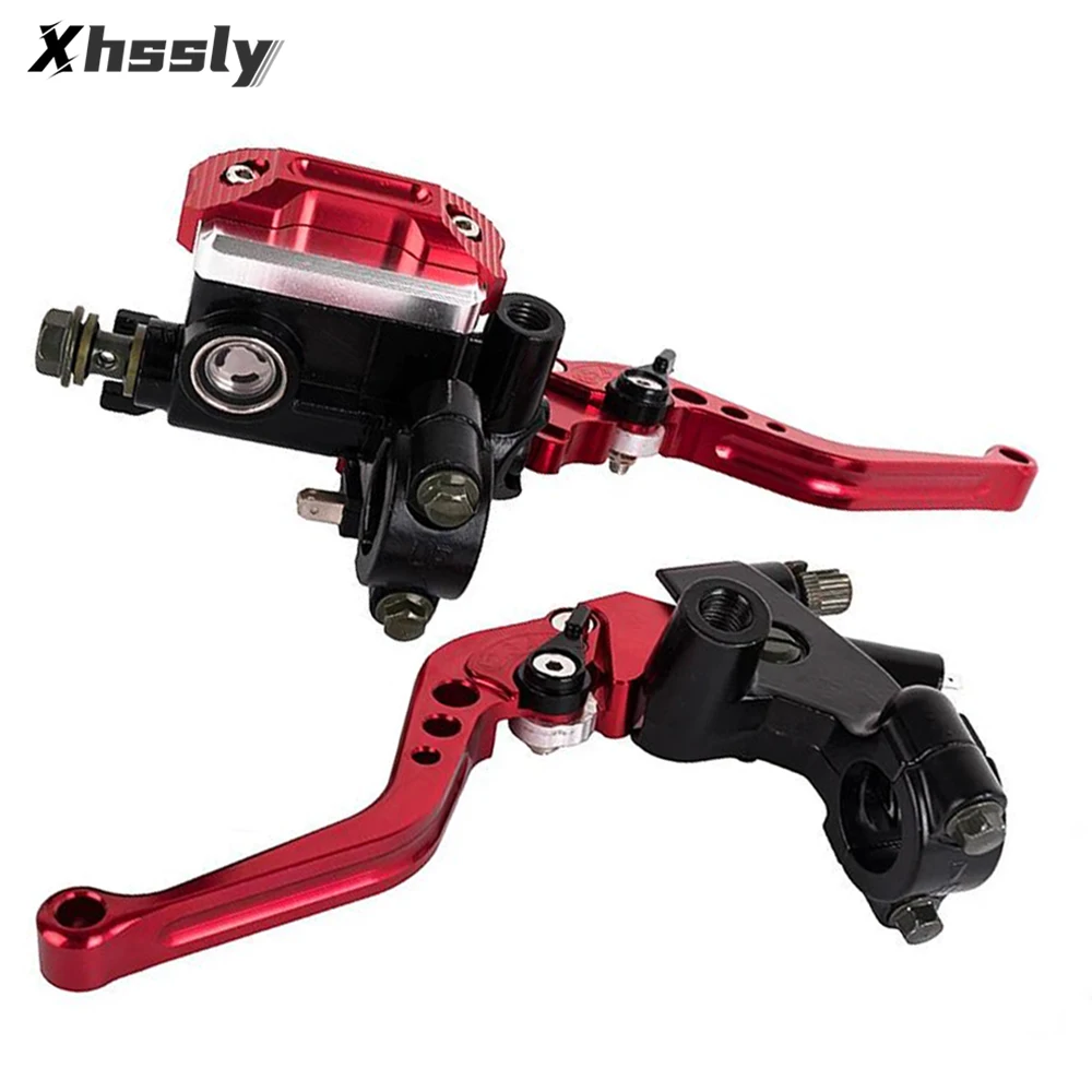 CNC Motorcycle Brake Clutch Pump Levers Hydraulic Master Cylinder Reservoir 7/8