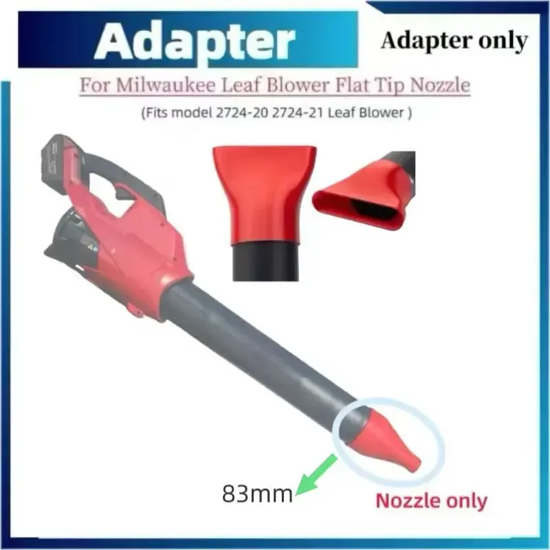 for Milwaukee Blower Short nozzle 2724-21 Flat Nozzle for Milwaukee M18 Fuel Leaf Blower M18 2724-20 & 2724-21（RED）