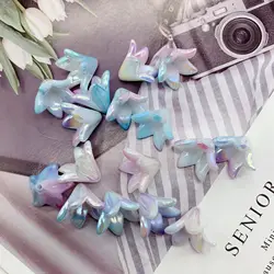 Gradient Multicolor lily Petal Acrylic Beads 20pcs Flower Cap Acrylic Spacer Beads For Jewelry Making DIY Decoration Accessories