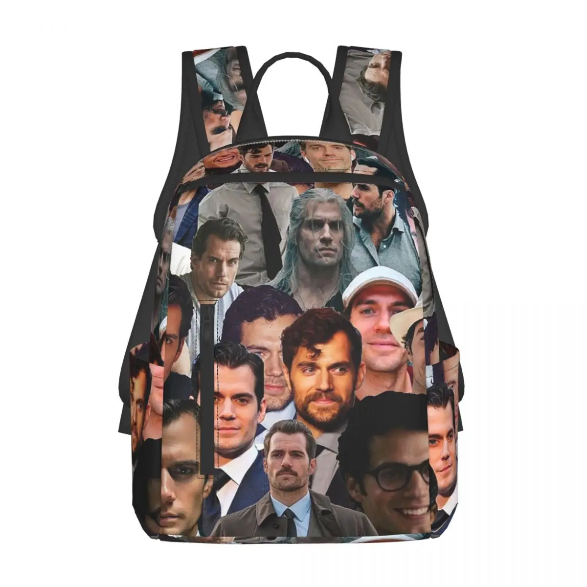 Henry Cavill Photo Collage 1 Backpack Daypack Large Capacity Children BookBag School Bag Shoulder Bags for Men Women