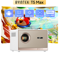 BYINTEK T5 Max 1080P Projector 4K Full HD High brightness 1000ANSI Android WiFi 6 Auto Focus Home Theater Projector for movies