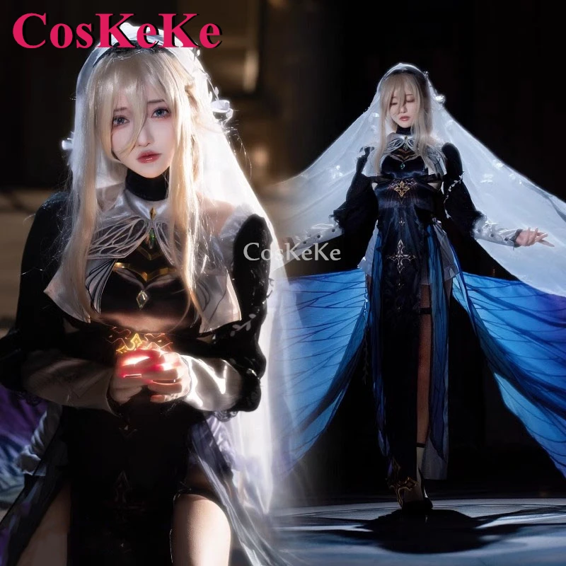 

CosKeKe Aponia Cosplay Game Honkai Impact 3rd Costume Sweet Nifty Lovely Nun Unifrorm Dress Halloween Party Role Play Clothing