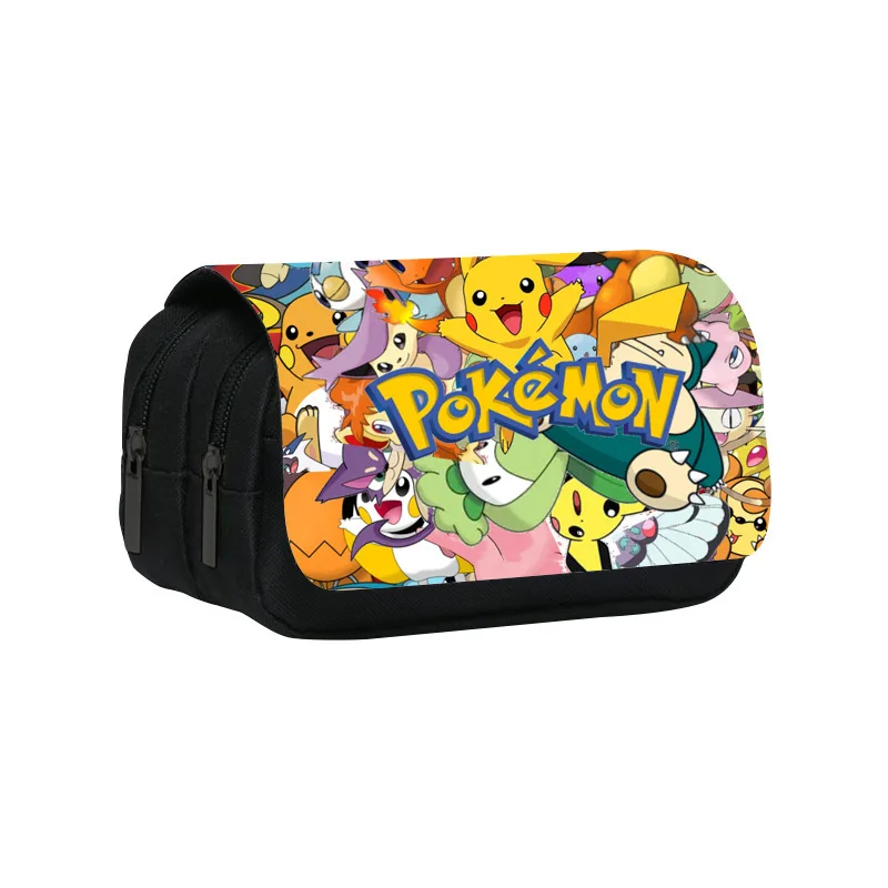 Bolsa de papelería de almacenamiento para estudiantes Pokémon, paquete de maquillaje personalizado creativo de gran capacidad, periférico de animé, vacaciones I Me