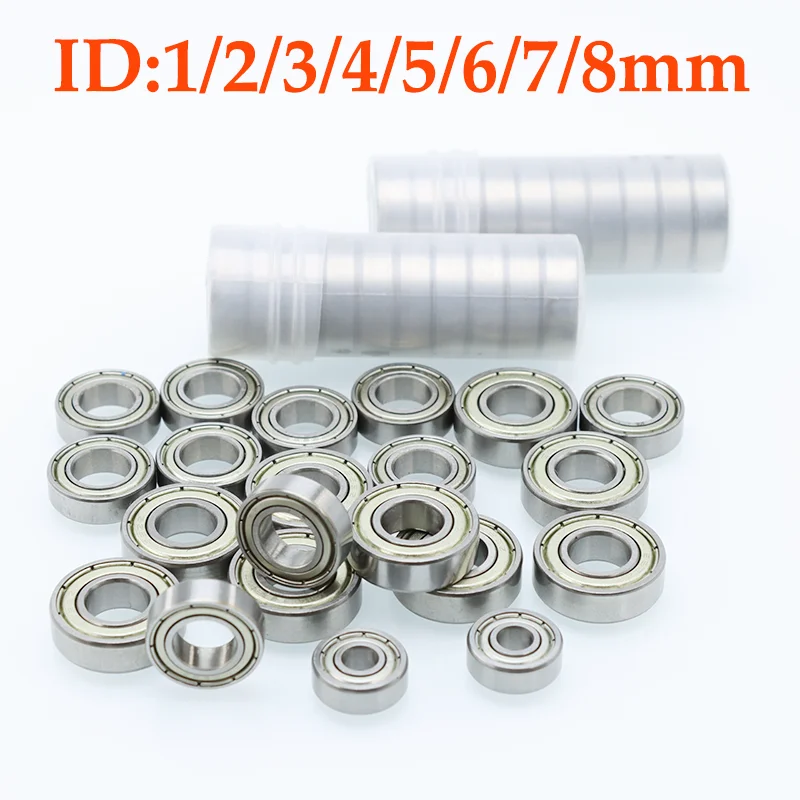 Small Bearing 608 4x7x2.5 4x10x4 5x11x4 ZZ Bike RC Car Skate Skateboard Wheel Miniature Carbon Steel Deep Groove Mini Bearings