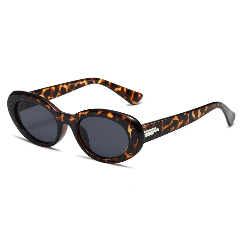 

2023 Vintage Luxry Leopard Sunglasses Cat Eye Small Frame Eyewear Women And Men