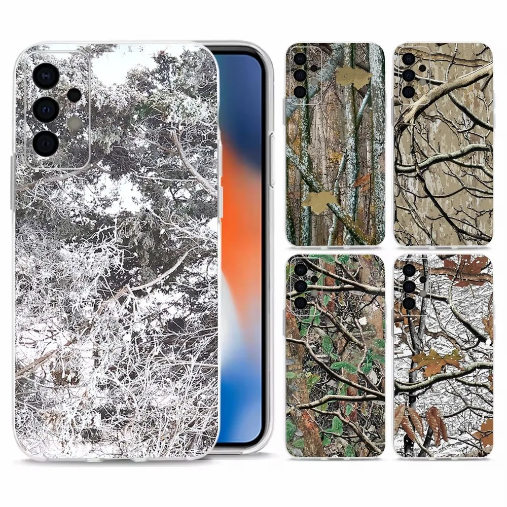 

Hunting Camouflage Pattern Phone Case For Samsung Galaxy A71,70,52,40,51,31,A50,21S,30S,Note20ultra Transparent Cover