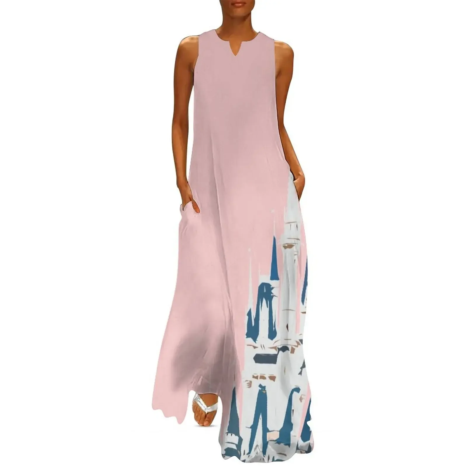 

Magic Castle Millennial Pink Long Dress Dresses gala evening dress Long veiled dresses summer clothes for women Dress