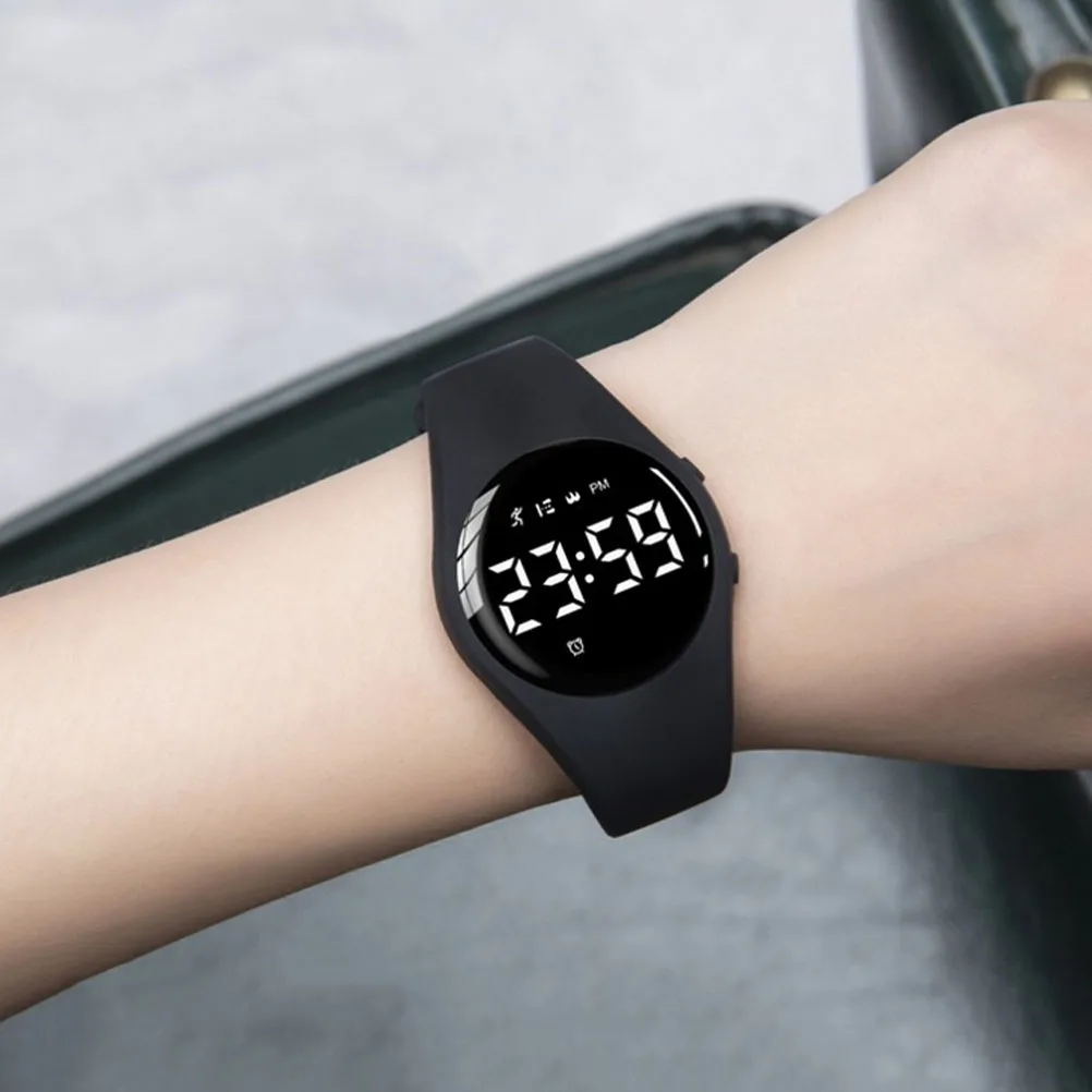 Plastic Sports Watch Digital Wristwatch for Kids Students Waterproof Vibrating Alarm Clock Adjustable Children Smartwatch Long