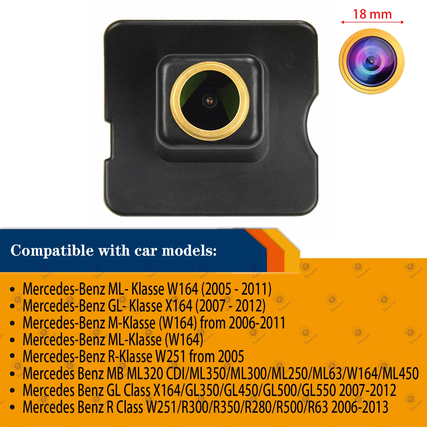 HD 720p Rear View Camera for Mercedes Benz ML/MB/GL Class/R Class/MB ML320 ML350 ML300 GL350 GL500 R300 R350 GL350 GL450 GL500