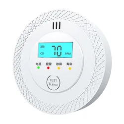 CO Alarm Sensor with LEDs Carbon Monoxide Alarm Detector Battery Powered Smoke and Carbon Monoxide Detector Alarm for Home Depot