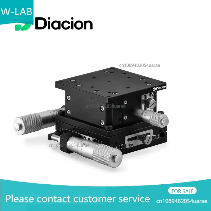 Diacion XYZ Aluminum Alloy Multi-axis 80mm Fine-Tuning Micrometer Heads Feeding Drive Positioning Stage Manual Stage 0.1mm