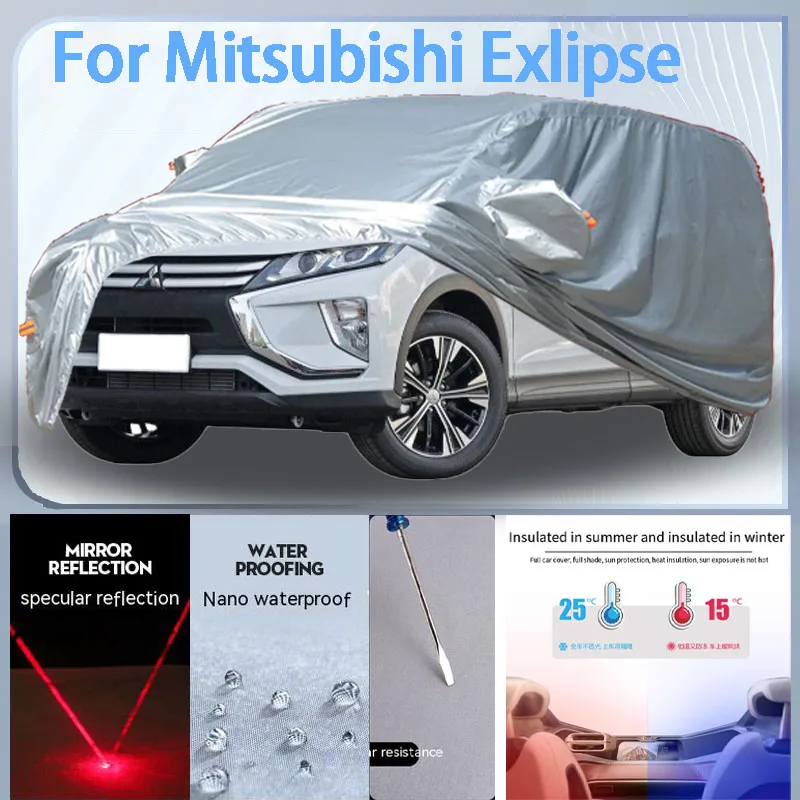 

For Mitsubishi Exlipse Full Car cover with UV protection and Winter Insulation roles,Rainproof,Snowproof Ati-frost properties.