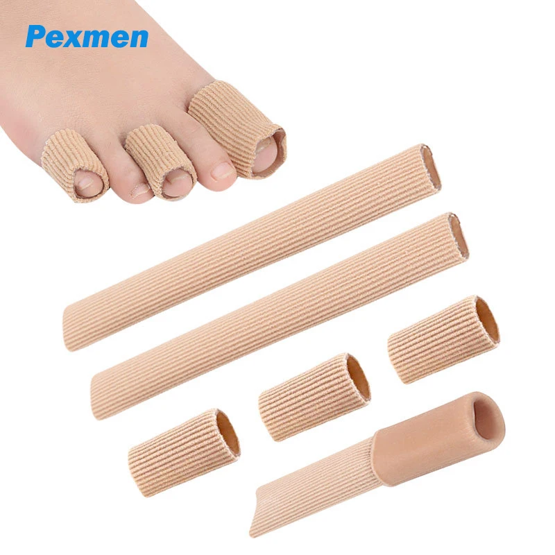 

Pexmen Fabric Toe Separator Finger Protector Toe Cushion Tubes Sleeves for Bunion Corns Blisters Calluses Foot Care Tool