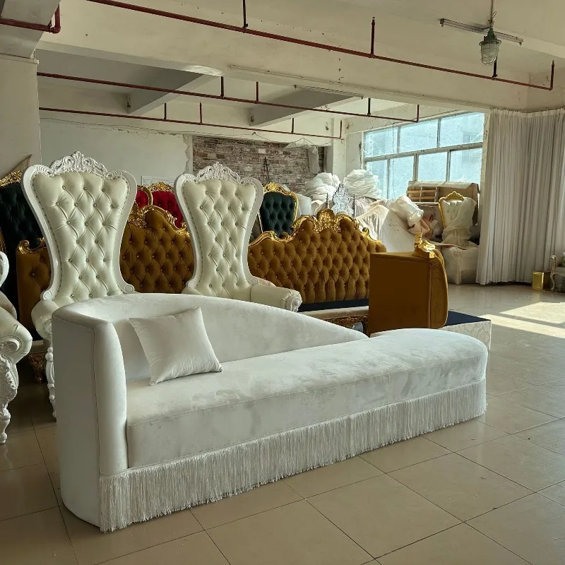 Factory direct sales special-shaped leisure fringed fabric sofa wedding sofa
