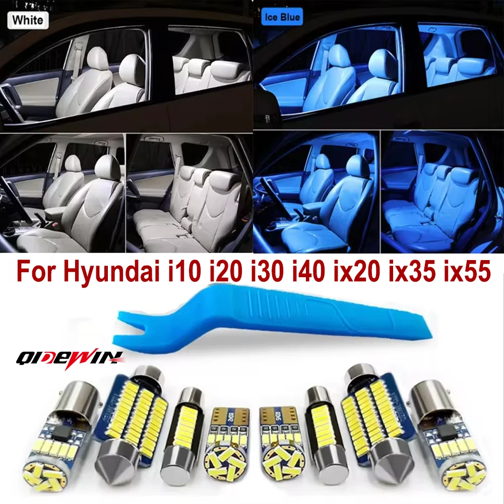 

For Hyundai i10 i20 i30 i40 ix20 ix35 Tucson Santa Fe Santafe Accessories Car Interior LED Light Indoor Dome Lamp Auto Parts