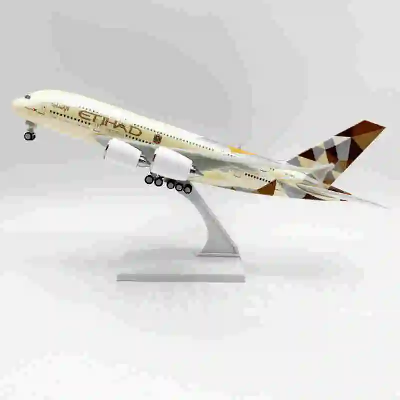 

Aeroplane Decoration a380 Airbus A380 Etihad Airways Airlines 30cm Scale 1/240 Planes Model Airplane Diecast Resin Collected