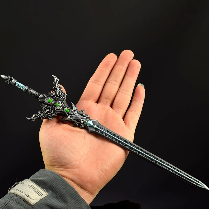 30CM/11.81in monde parfait pierre Hao dessuler l'empereur céleste réincarnation épée arme modèle métal artisanat ornement cadeau jouets