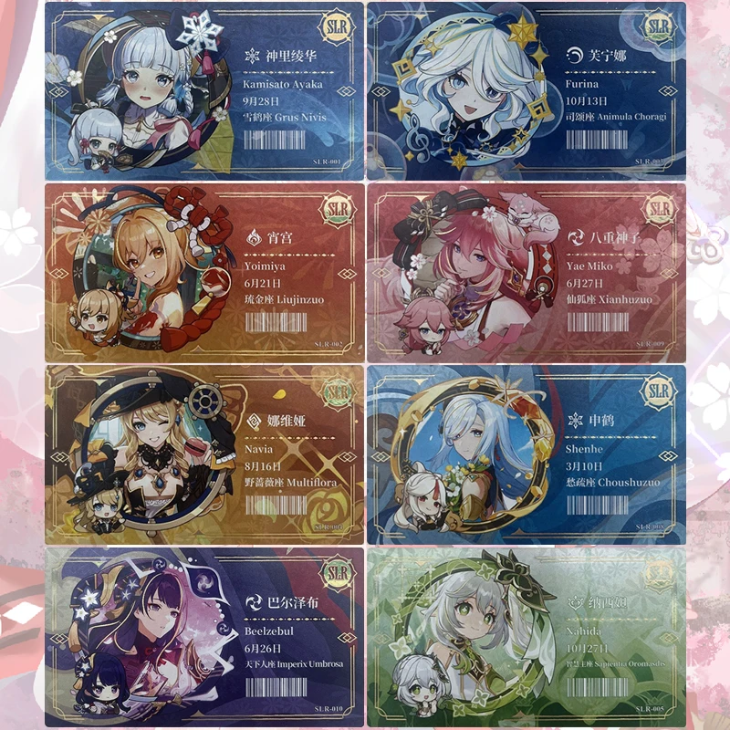 

Anime Goddess Story SLR Cards Kamisato Ayaka Furina Shenhe Yae Miko Collectible Cards Christmas Birthday Gifts Children's Toys