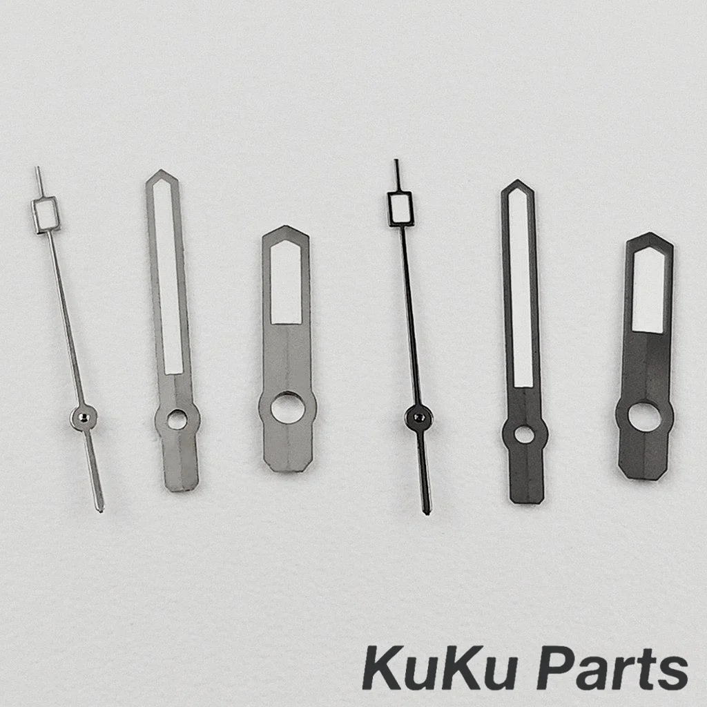 62MAS NH35 Zeiger C3 Starke grüne Leuchtzeiger Silber Gold Roségold Pistolenzeiger Geeignet für NH34 NH35 NH36 4R/7S Uhrwerk