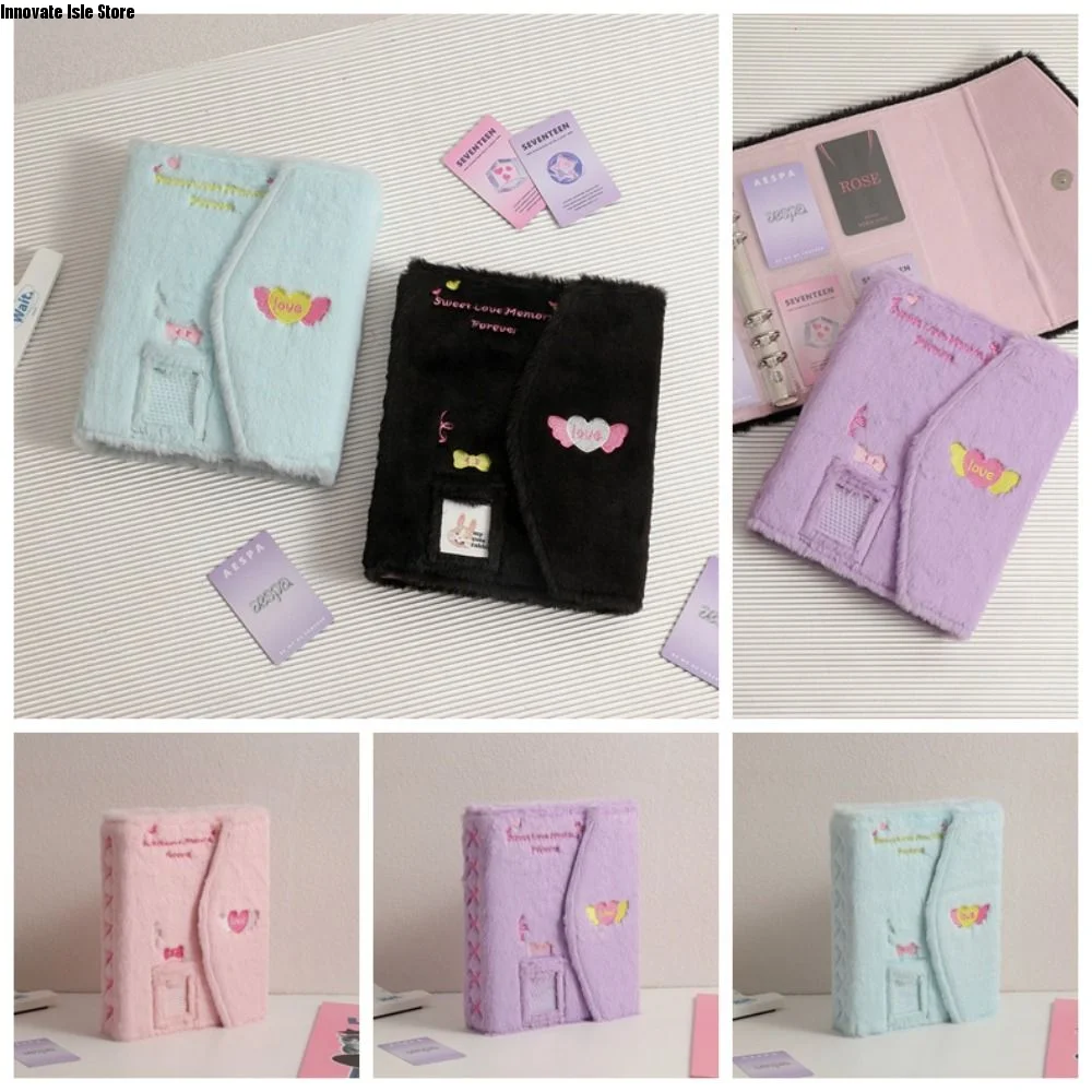 3 Inch Photo A5 ， Idol Photocard Binder Loose-leaf 6-hole Photo Card Holder Fluffy Book Jacket Idol Photo Album