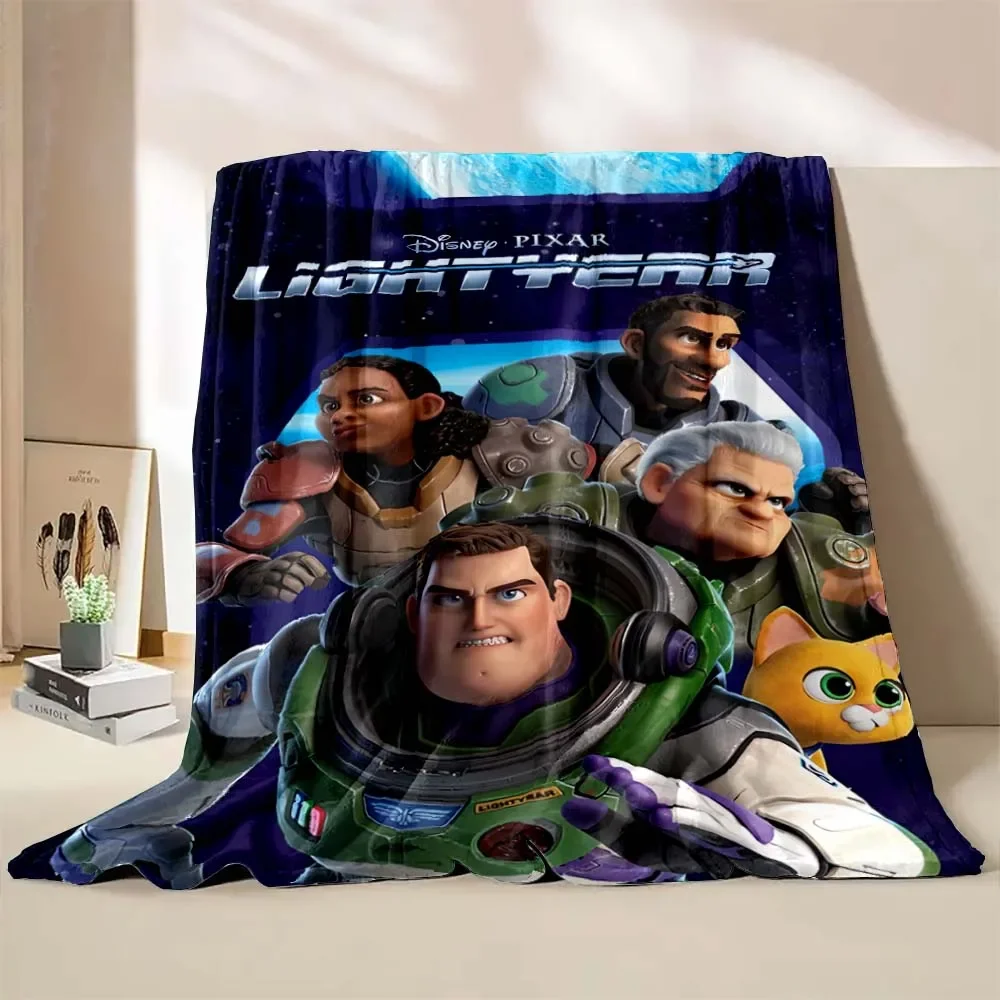 Disney Buzz Toy Story Blanket Cartoon Flannel Fluffy Soft Throw Camping Blanket for Children Sofa Throw Blanket Fashion Gift