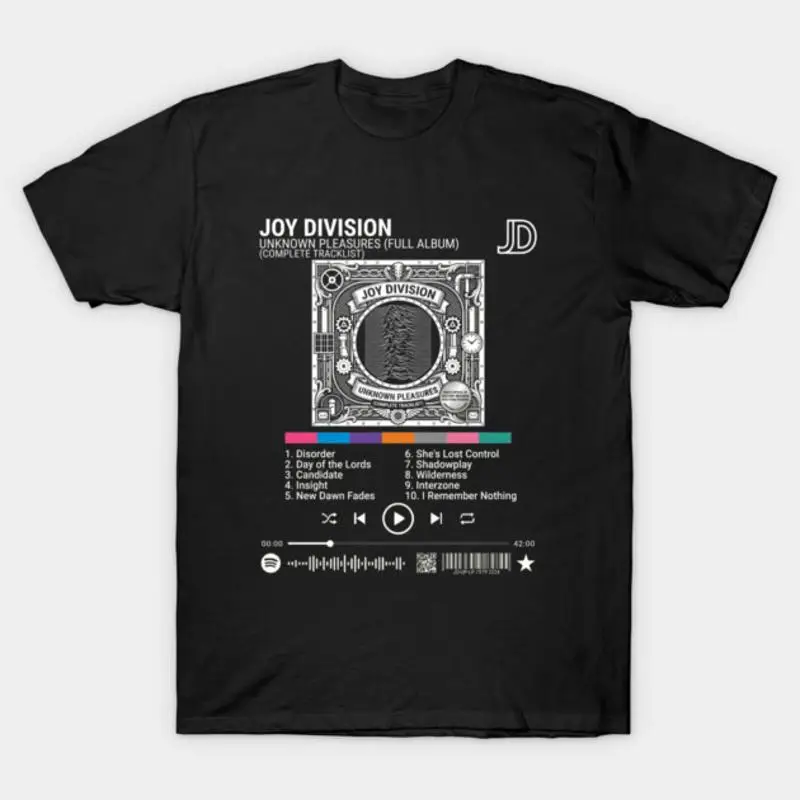 Joy Division Tracklist Music Player Vintage T-Shirt