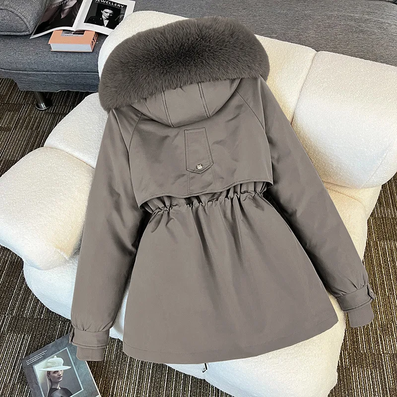 

Женская зимняя теплая парка средней длины для активного отдыха, в стиле хип-хоп, удобная, приталенная, водонепроницаемая, износостойкая, для офиса