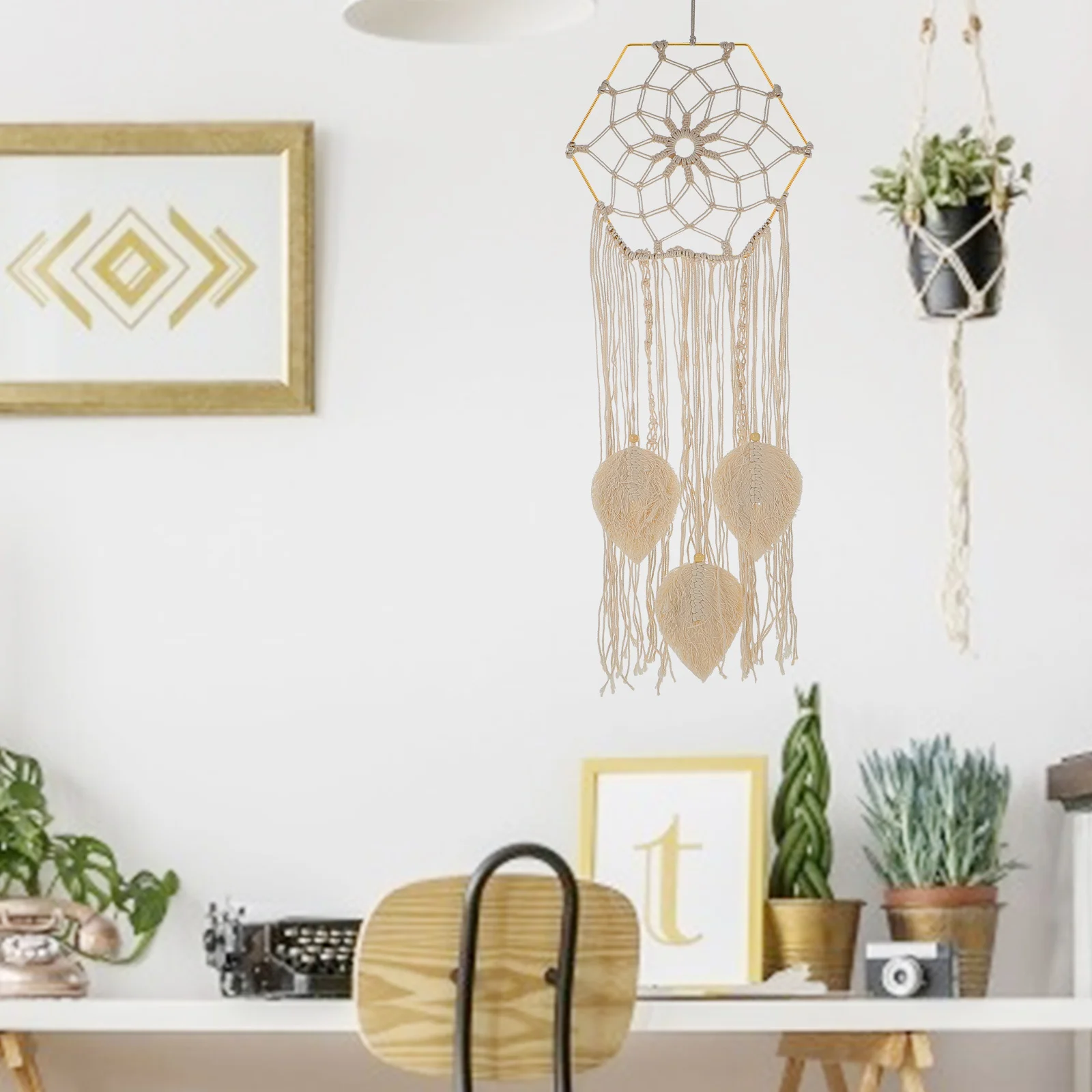 

10Pcs Dream Catcher Accessories Hexagonal Iron Hoop DIY Macrame Craft Home Wall Decoration DIY Dreamcatcher Frame