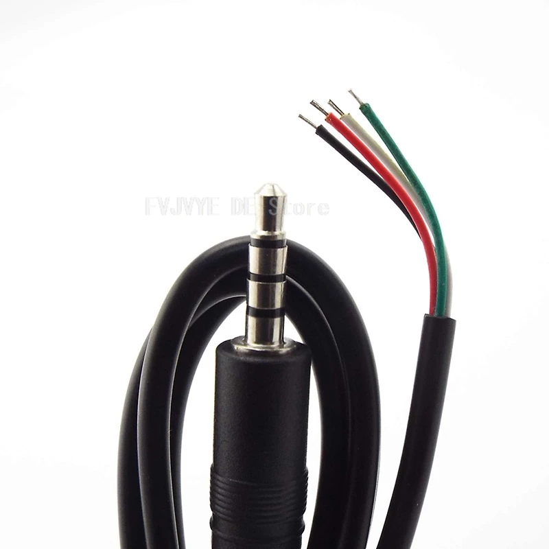 New 3.5mm 3 Pin 4 Pin Core Male Female aux Connector 0.3M 1M Audio Extension Cable Aux Head Line 3.5mm Stereo DIY  Audio Wire D5